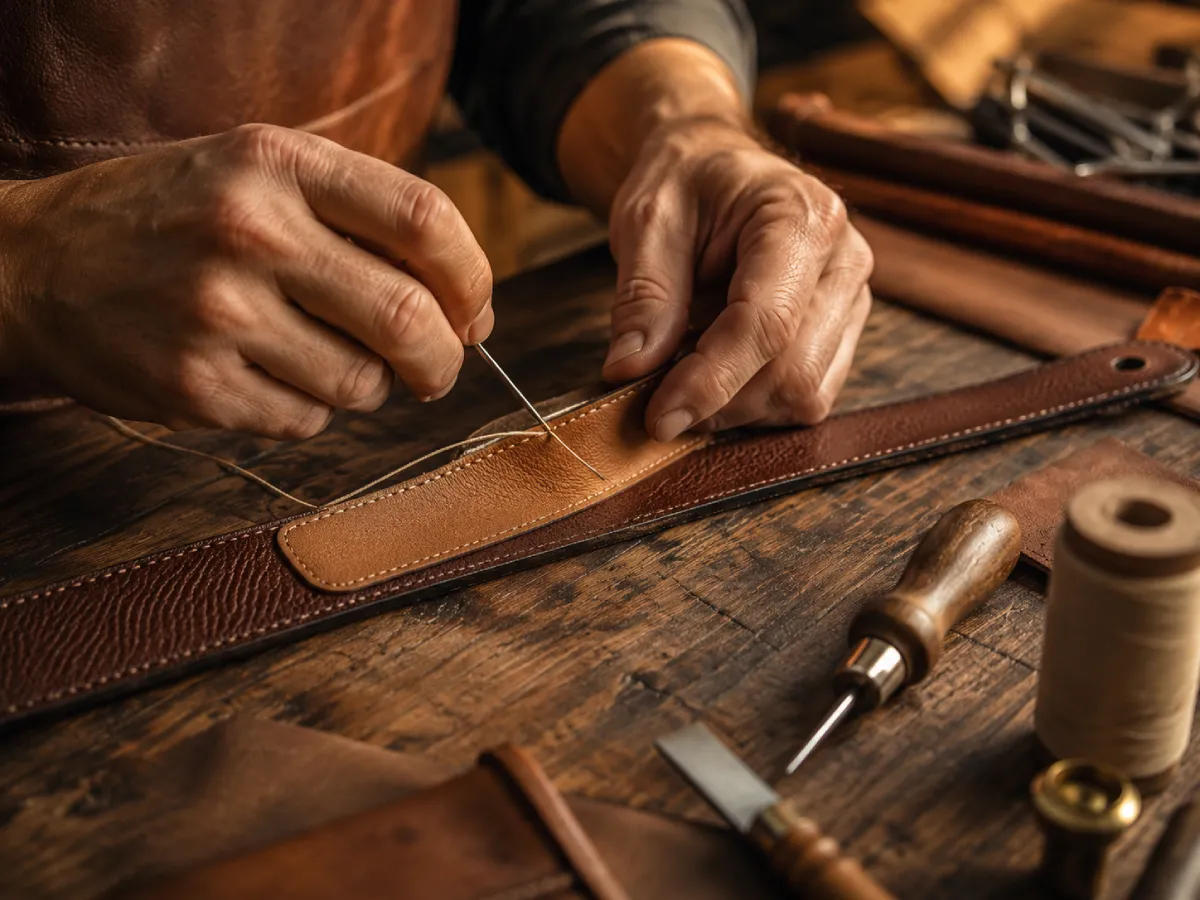 Hand-Sewn Strap Linings