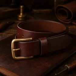Leather belt- Stockman Plain